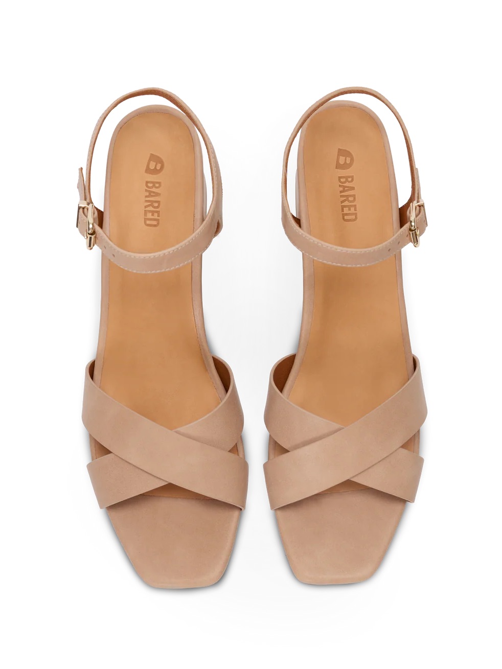 Bared Corella Women’s Tan Strappy Block Heel Sandal Size 39 — image 2 of 8